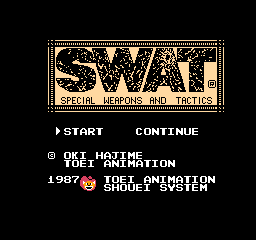 SWAT - Special Weapons and Tactics Title Screen